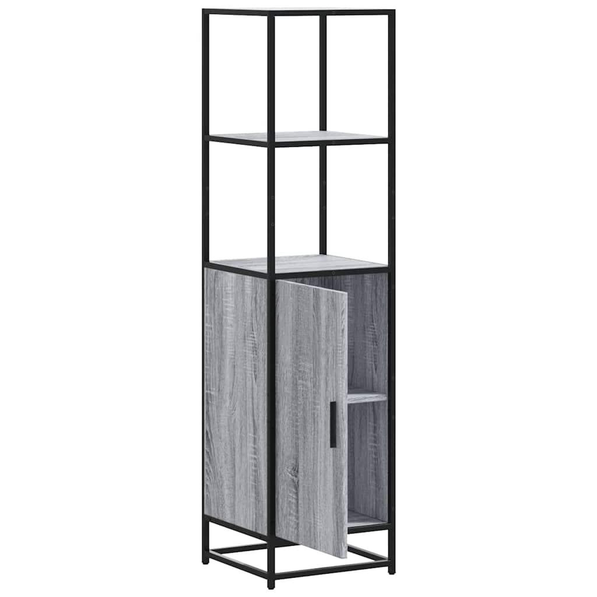 Voir la diapositive 5 : VIDAXL Buffet haut sonoma gris 35,5x35x139 cm bois d'ingenierie metal