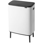 BRABANTIA Poubelle tri sélectif Bo Touch Bin Hi 2x30L Blanc