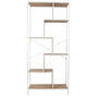 Voir la diapositive 4 : The Home Deco Factory Etagère en bois et métal EDISON - H. 180 cm - Blanc et marron