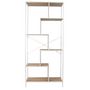 Voir la diapositive 4 : The Home Deco Factory Etagère en bois et métal EDISON - H. 180 cm - Blanc et marron