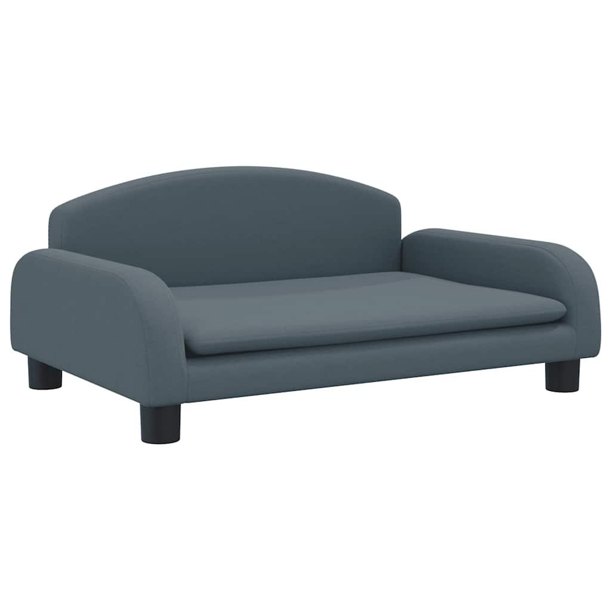 Voir la diapositive 2 : VIDAXL Lit pour chien gris fonce 70x45x30 cm tissu