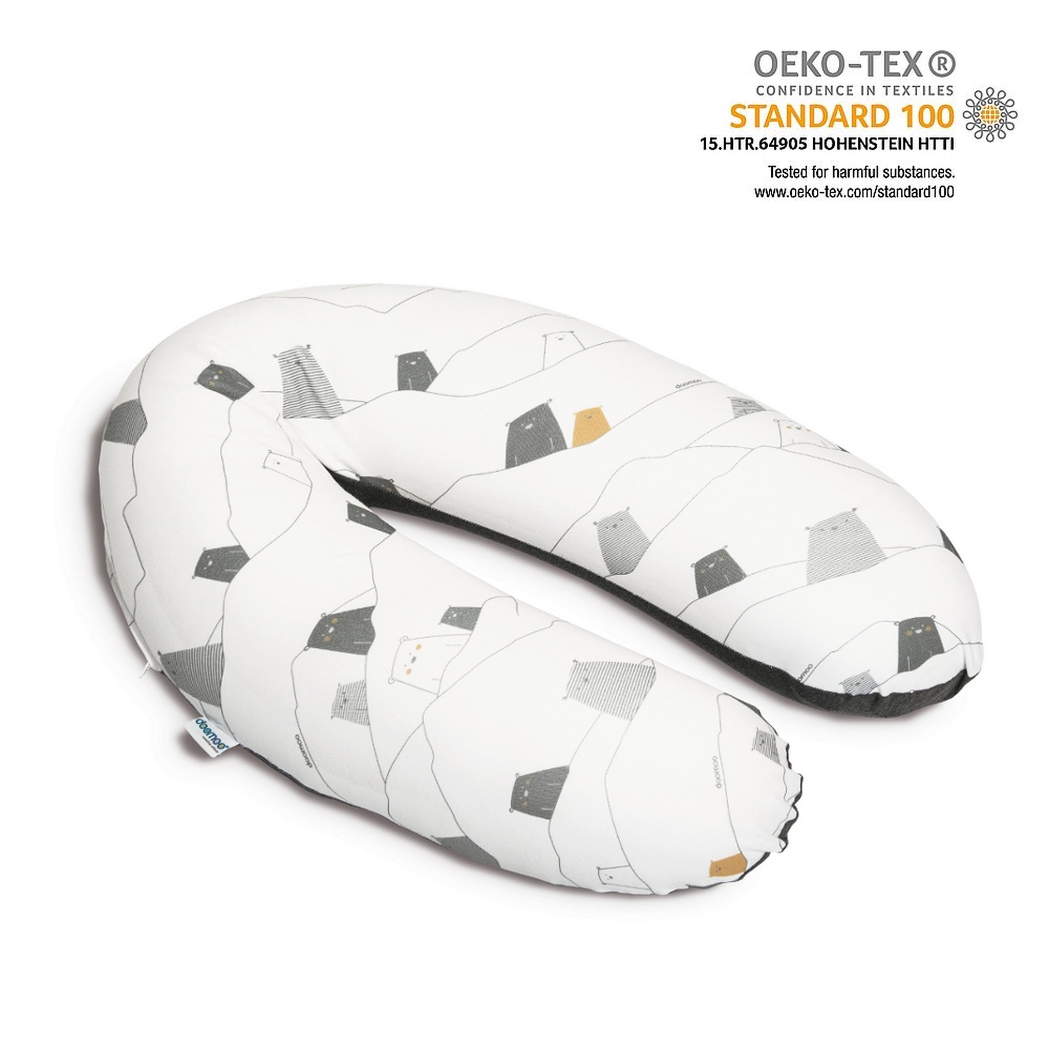 Voir la diapositive 1 : BABYMOOV Coussin de maternité Doomoo Buddy Bear gris