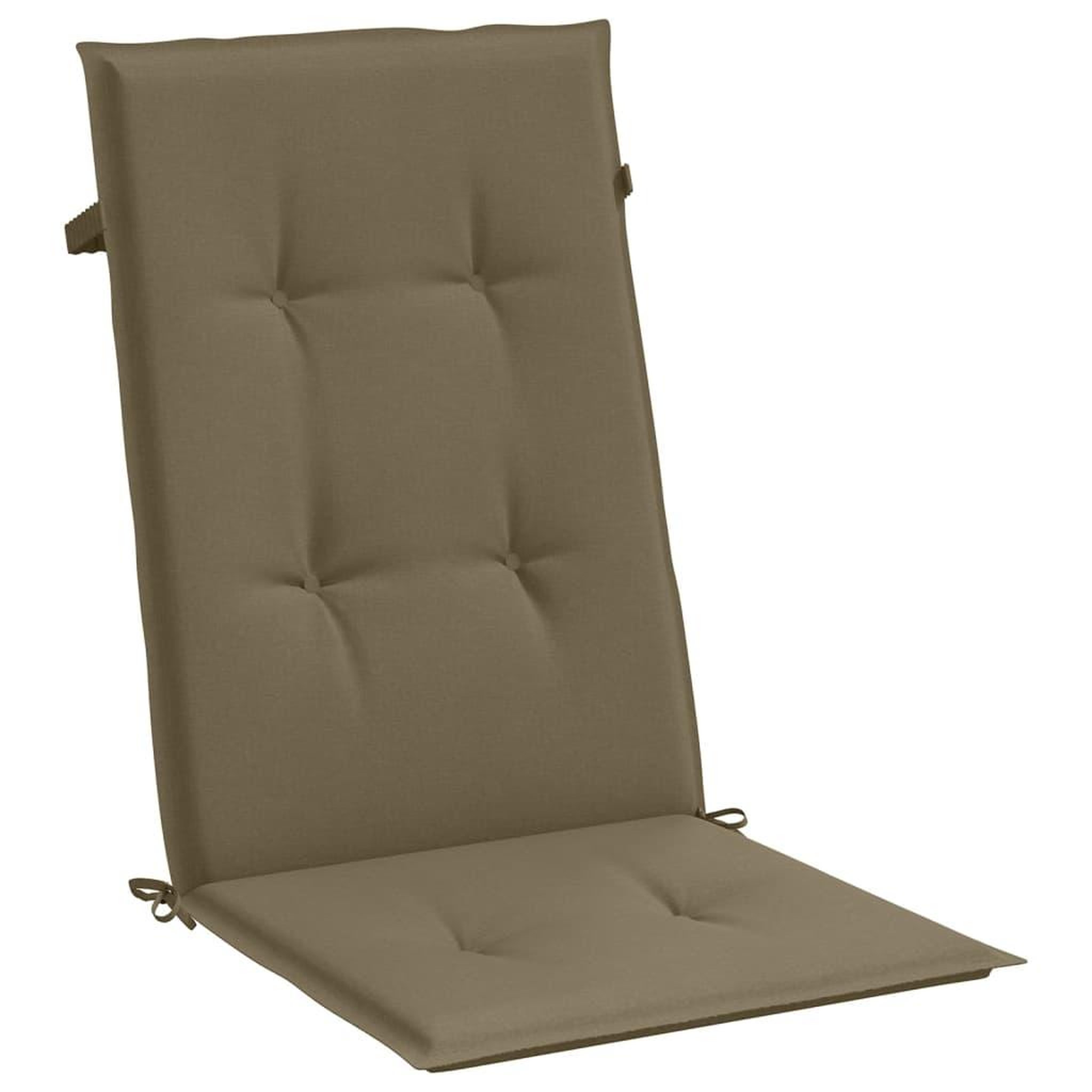 Voir la diapositive 5 : VIDAXL Coussins de chaise a dossier haut lot de 6 taupe melange tissu