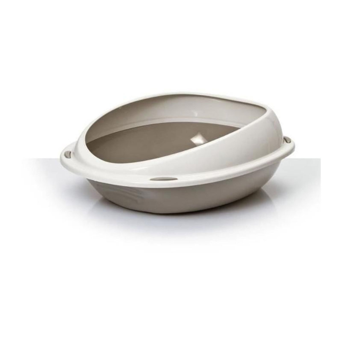 AIME AIME Bac a litiere ovale - Avec rebord amovible - Pour chat