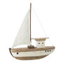 Voir la diapositive 1 : Paris Prix Bateau 1 Voile en Bois  Gene  46cm Naturel & Blanc