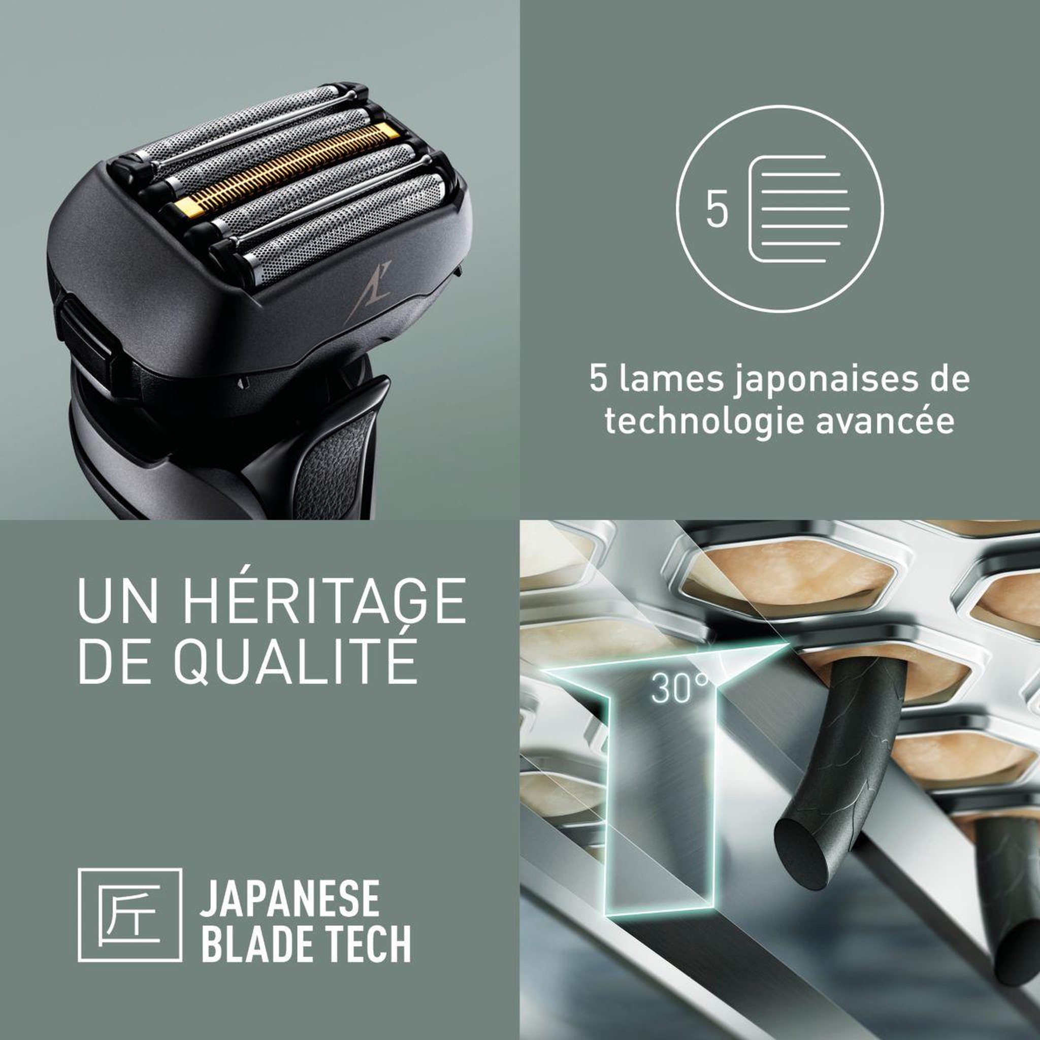Voir la diapositive 2 : PANASONIC Rasoir électrique 5 lames ES-LV6U-K803
