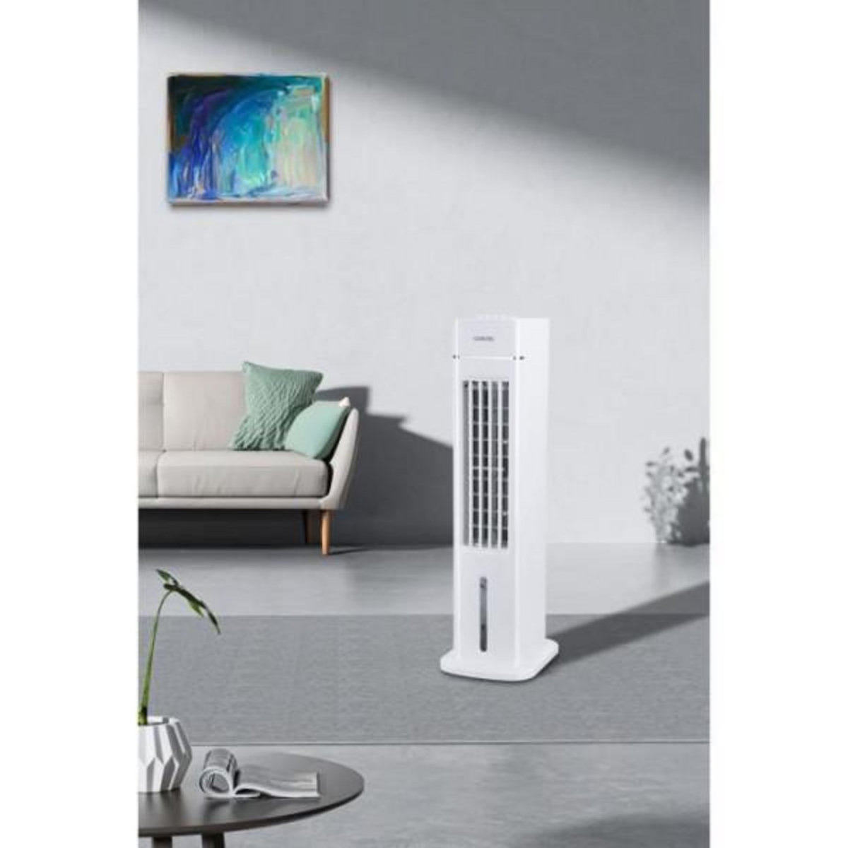 OCEANIC OCEANIC Rafraîchisseur d'air Ventilateur colonne OCEANIC - 70W - Hauteur 76.5 cm - 3,5L - 3 vitesses - Oscillant - Blanc