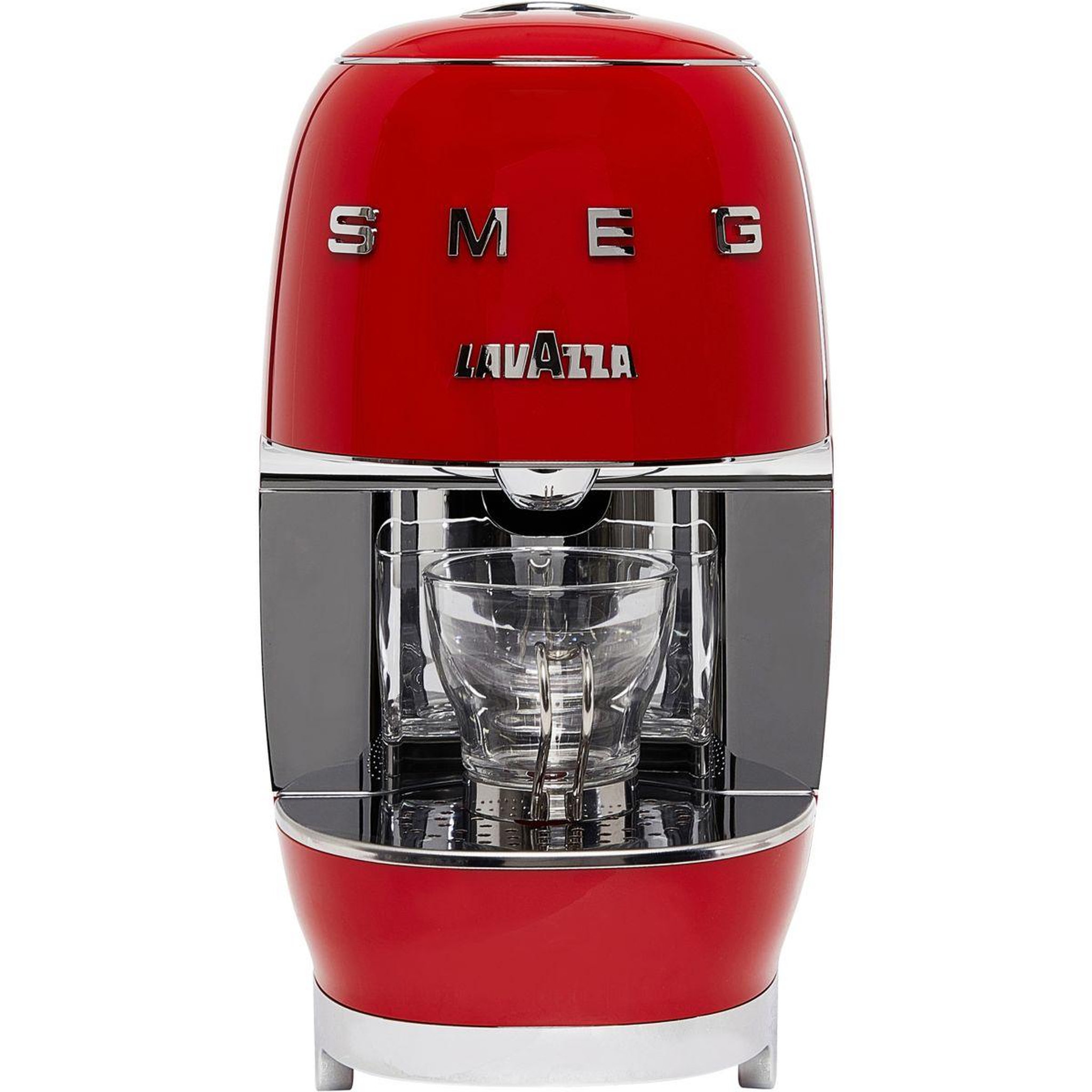 Voir la diapositive 2 : LAVAZZA Cafetière à dosette smeg rouge