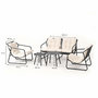Voir la diapositive 3 : CONCEPT USINE Salon de jardin 4 places gris et beige avec tables basses ATRANI