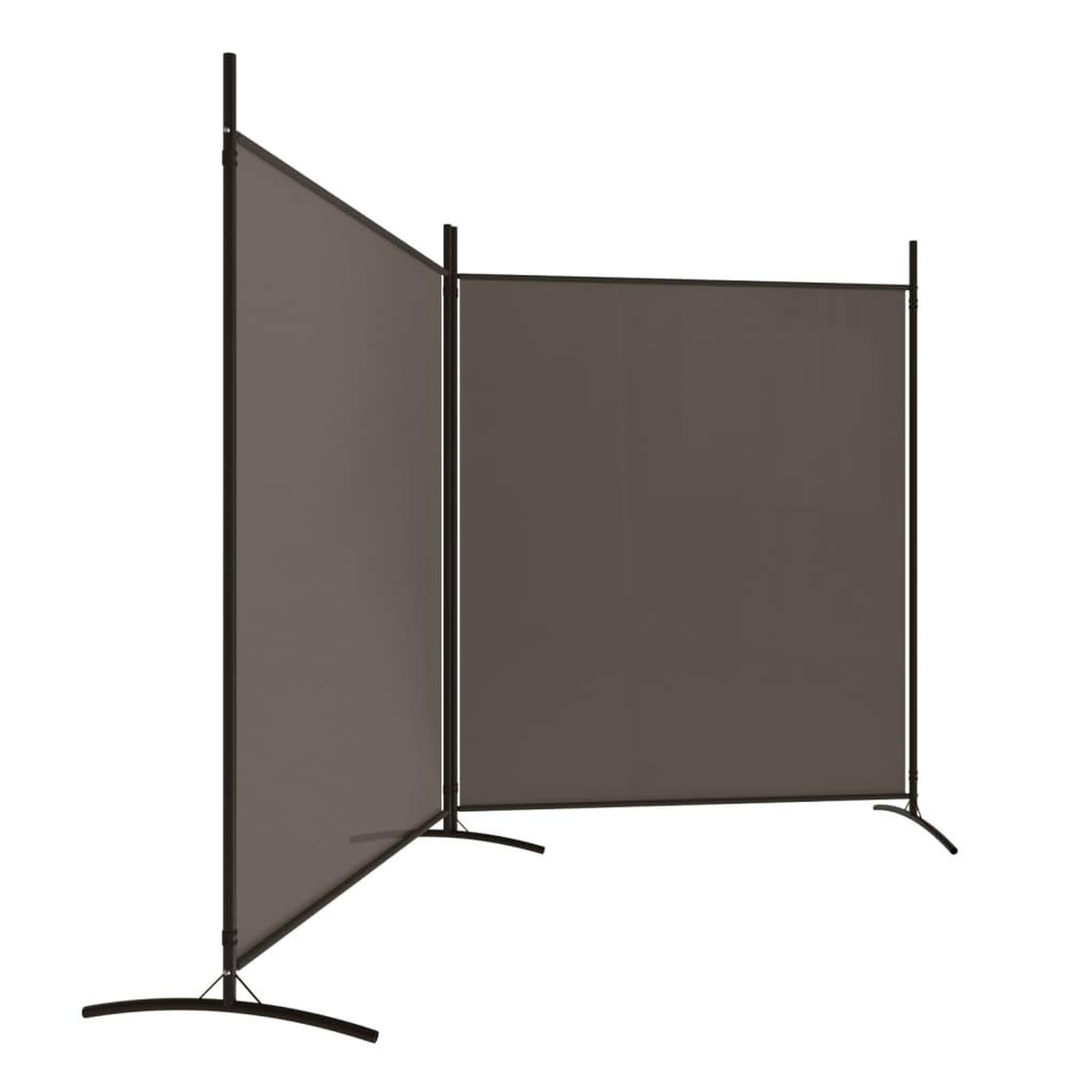Voir la diapositive 4 : VIDAXL Cloison de separation 2 panneaux Anthracite 348x180 cm Tissu