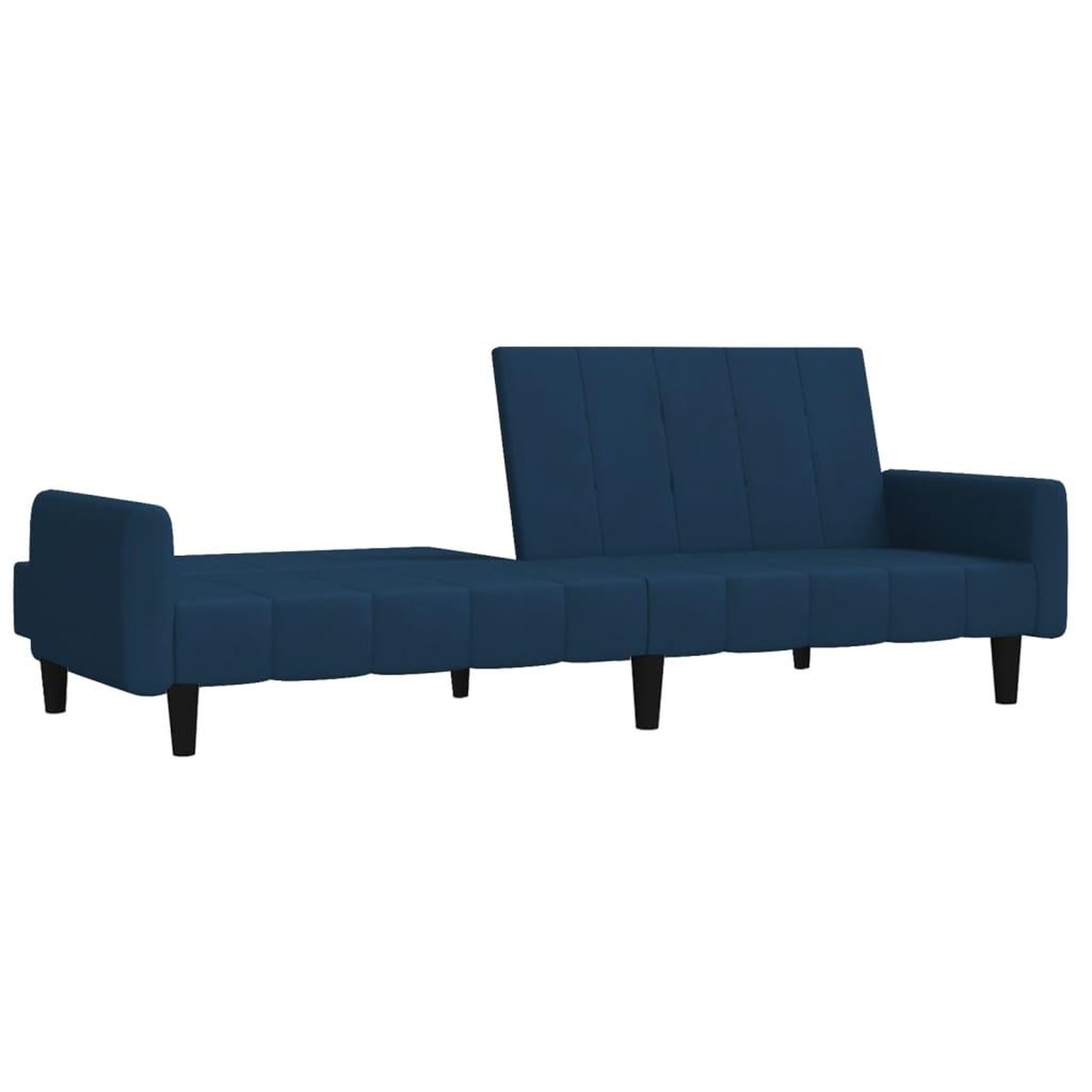 Voir la diapositive 5 : VIDAXL Canape-lit a 2 places Bleu Velours