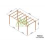 Voir la diapositive 2 : JARDIDECO Pergola massive en bois Tours 600 x 300 cm - Maderland