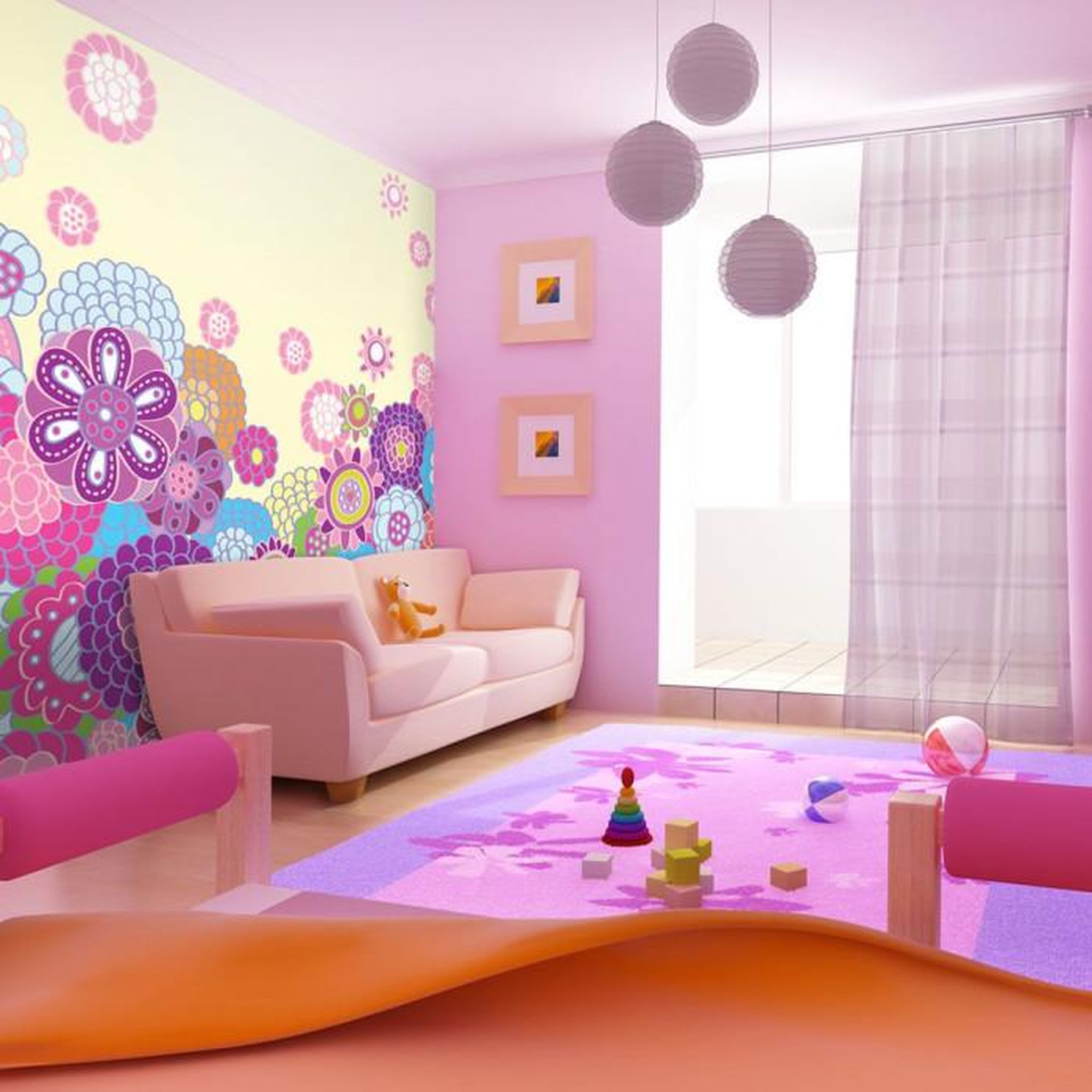 Paris Prix Papier Peint  Joyeuse Prairie. Coloris disponibles : Multicolore