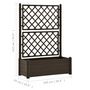 Voir la diapositive 6 : VIDAXL Jardiniere avec treillis 100x43x142 cm PP Moka
