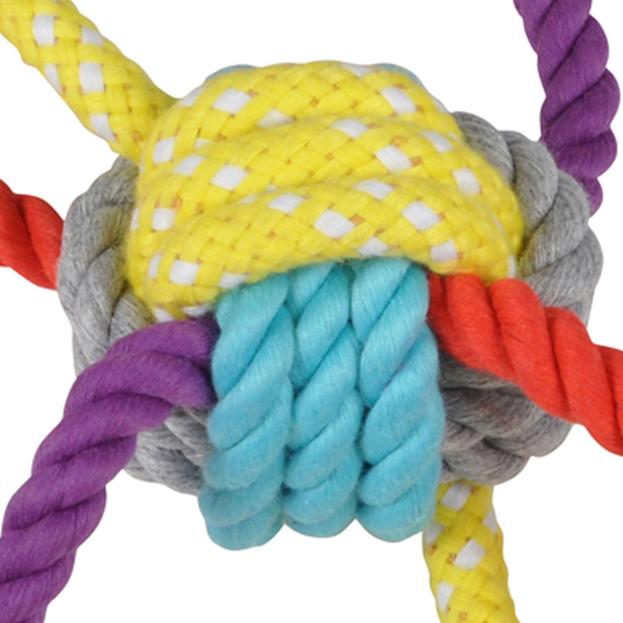 Voir la diapositive 2 : LOVE STORY Jouet corde 6 nœuds pour chien - Diamètre 30 cm