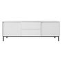 Voir la diapositive 3 : BEST MOBILIER Girona - meuble tv - blanc - 2 portes et 2 tiroirs - 174 cm