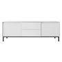 Voir la diapositive 3 : BEST MOBILIER Girona - meuble tv - blanc - 2 portes et 2 tiroirs - 174 cm