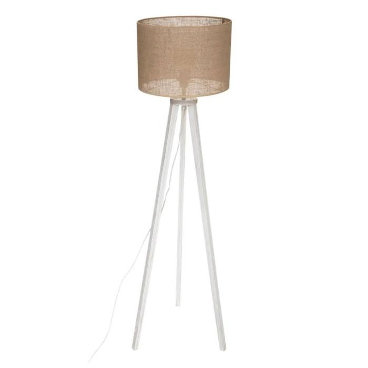 ATMOSPHERA Lampadaire Trépied en Bois  Elva  143cm Beige