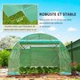Voir la diapositive 6 : OUTSUNNY Bâche de rechange serre tunnel 12 m² - 4 x 3 x 2 m - 8 fenêtres, porte - PE haute densité vert