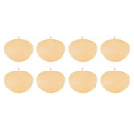 Paris Prix Lot de 8 Bougies Chauffe-Plat  Flottante  6cm Beige