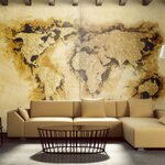 Paris Prix Papier Peint  Gold Diggers' Map of the World II  450x270cm