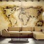 Voir la diapositive 1 : Paris Prix Papier Peint  Gold Diggers' Map of the World II  450x270cm
