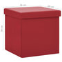 Voir la diapositive 6 : VIDAXL Tabouret de rangement pliable Rouge bordeaux PVC