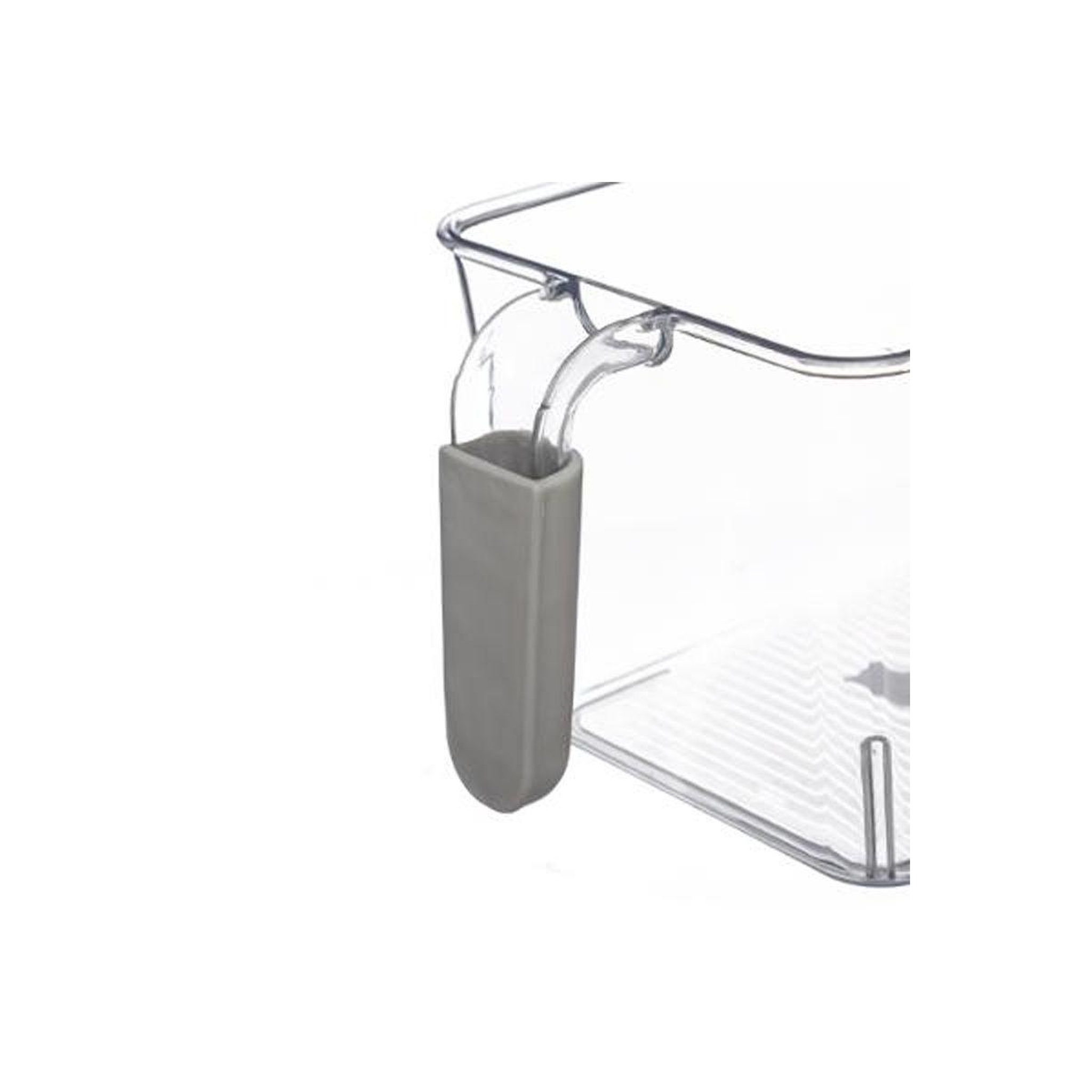 Voir la diapositive 2 : FIVE Bac de rangement frigo  poignée  17cm transparent
