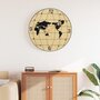 Voir la diapositive 1 : VIDAXL Horloge murale jaune et noir Ø50 cm bois d'ingenierie