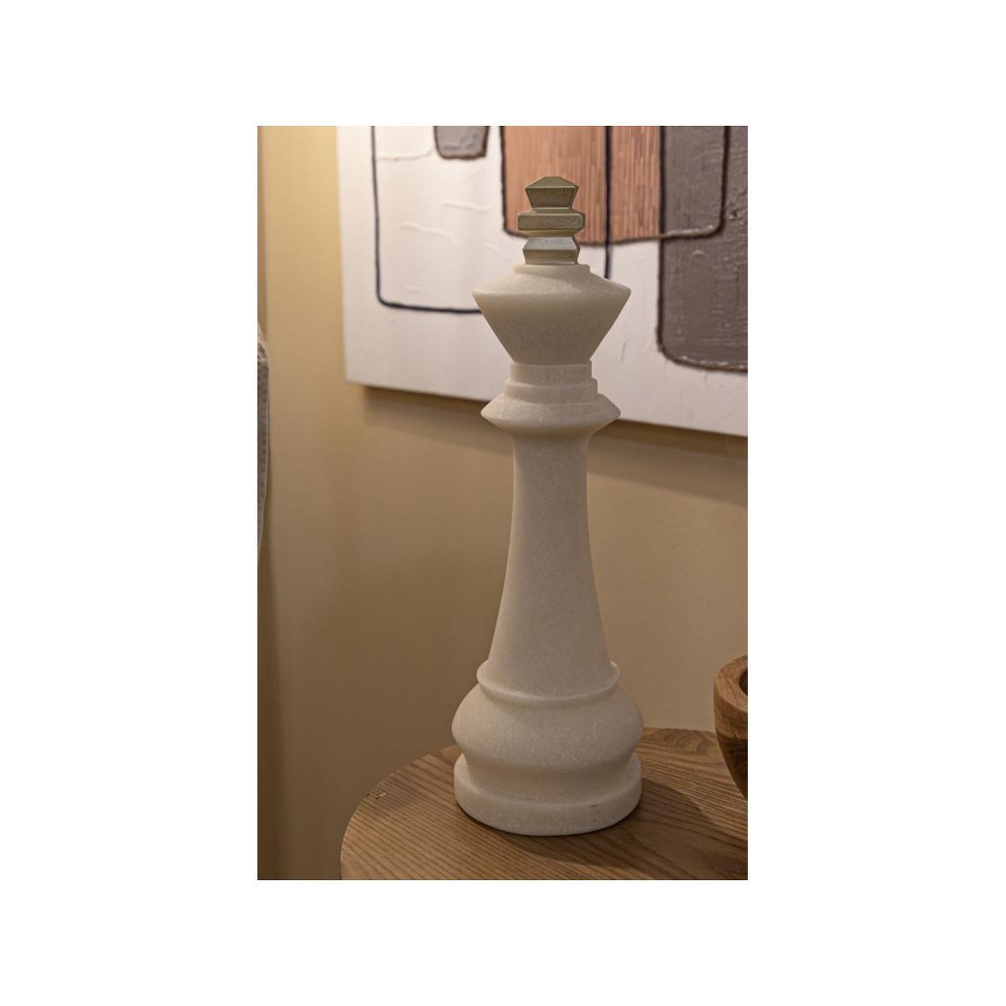 Voir la diapositive 6 : Paris Prix Pièce d'échec déco roi  quarzy  41cm blanc