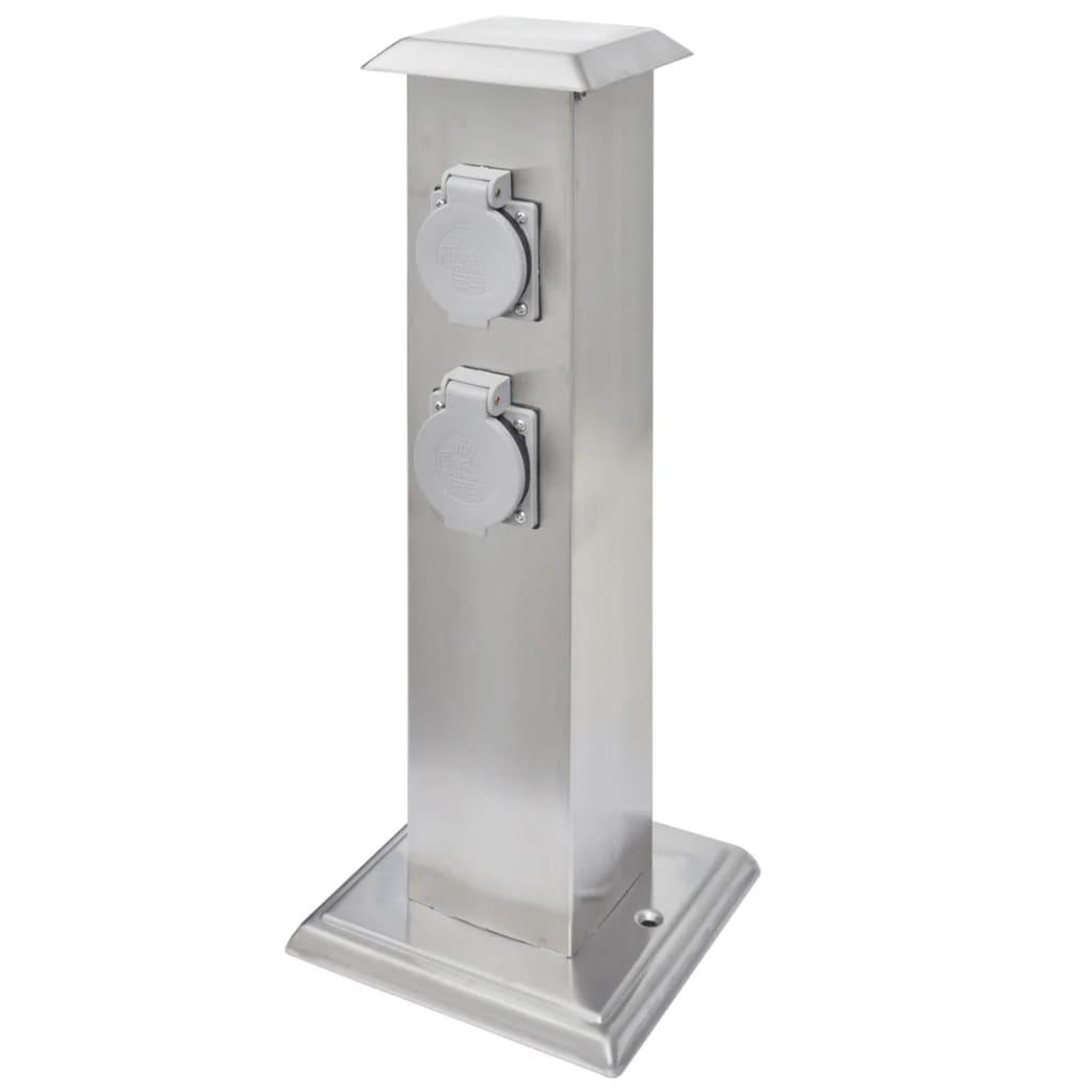 Voir la diapositive 3 : VIDAXL Pilier de prise de jardin Acier inoxydable