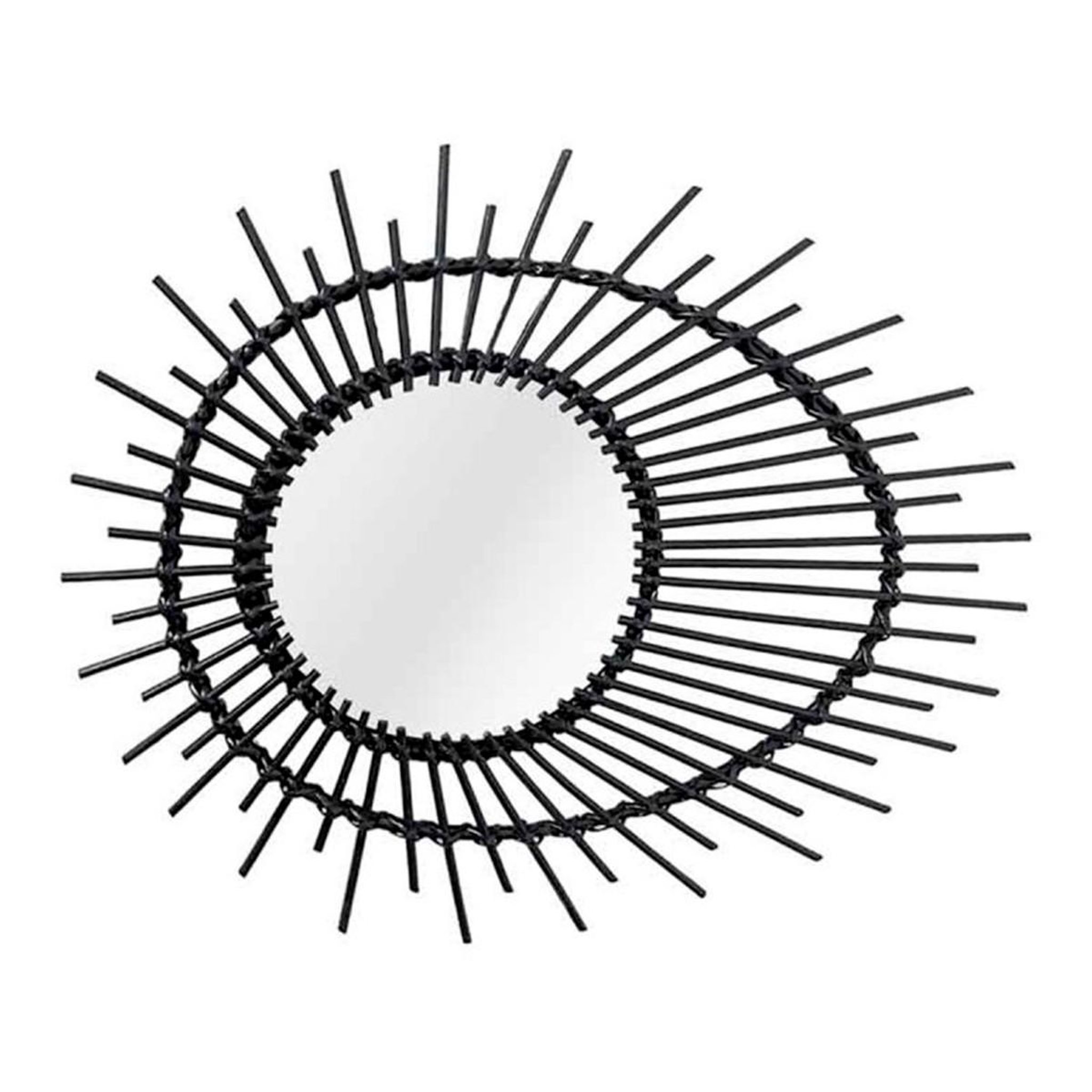 Paris Prix Miroir Mural Design en Rotin  Aina  58cm Noir