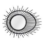Paris Prix Miroir Mural Design en Rotin  Aina  58cm Noir