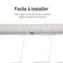 Voir la diapositive 4 : HOMCOM But de football - cage de foot - but futsal dim. 301L x 126l x 200H cm - châssis métal époxy filet PE - piquets inclus - blanc
