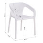Voir la diapositive 3 : HomeStyle4U Lot de 2 chaises jardin en blanc