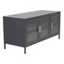 Voir la diapositive 2 : Paris Prix Meuble TV 3 Portes  Acero  120cm Noir