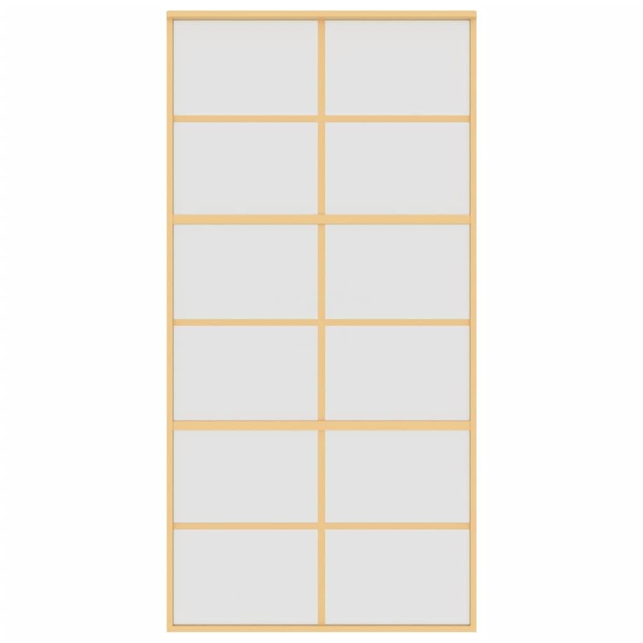 Voir la diapositive 4 : VIDAXL Porte coulissante dore 102,5x205 cm verre ESG depoli aluminium