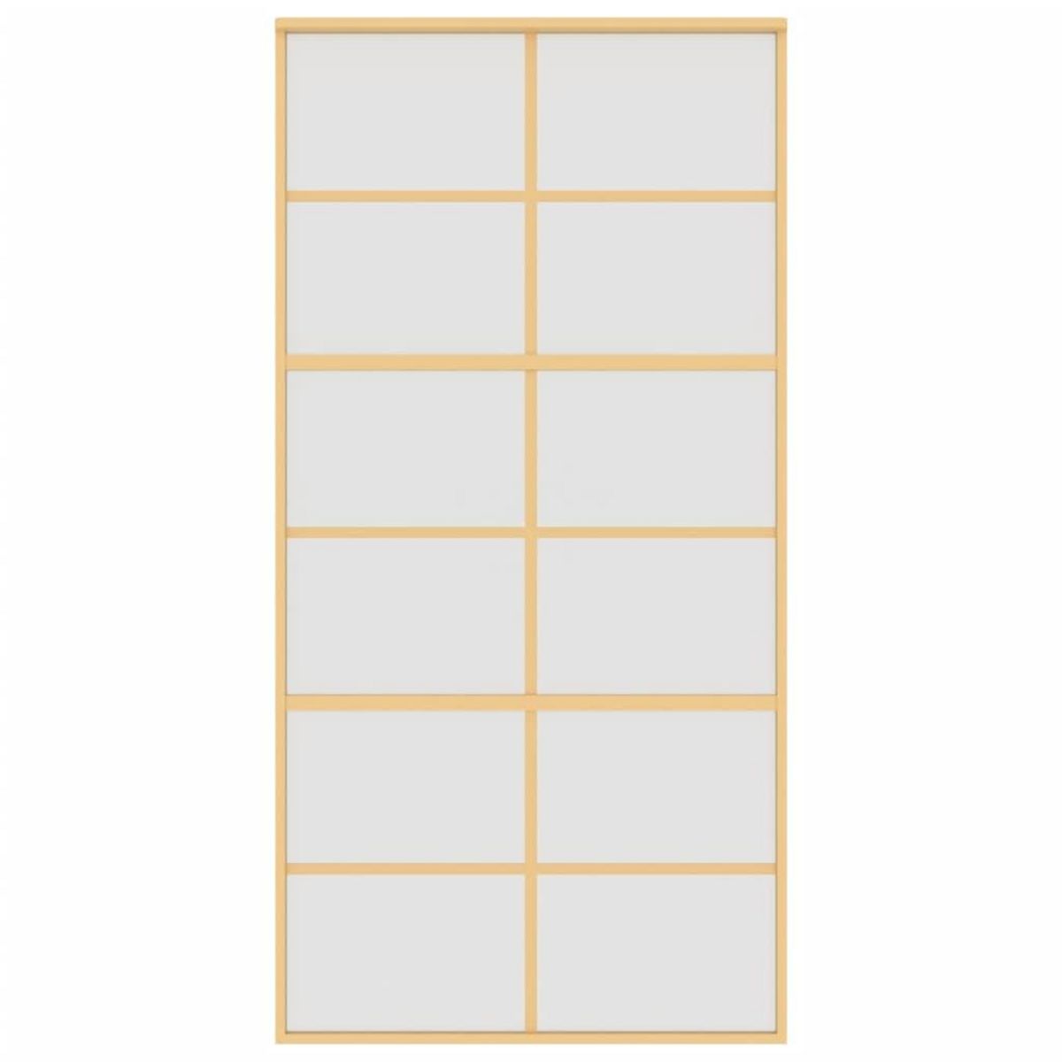 VIDAXL Porte coulissante dore 102,5x205 cm verre ESG depoli aluminium