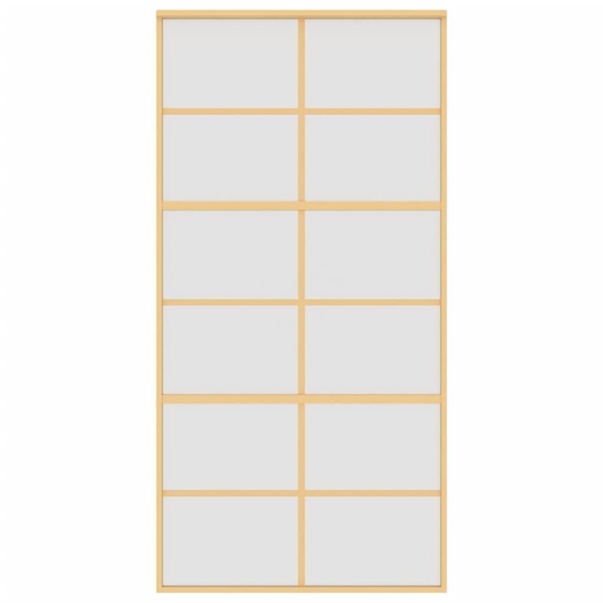 VIDAXL Porte coulissante dore 102,5x205 cm verre ESG depoli aluminium