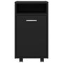 Voir la diapositive 4 : VIDAXL Armoire laterale avec roues Noir 33x38x60 cm Bois d'ingenierie