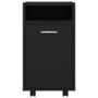 Voir la diapositive 4 : VIDAXL Armoire laterale avec roues Noir 33x38x60 cm Bois d'ingenierie
