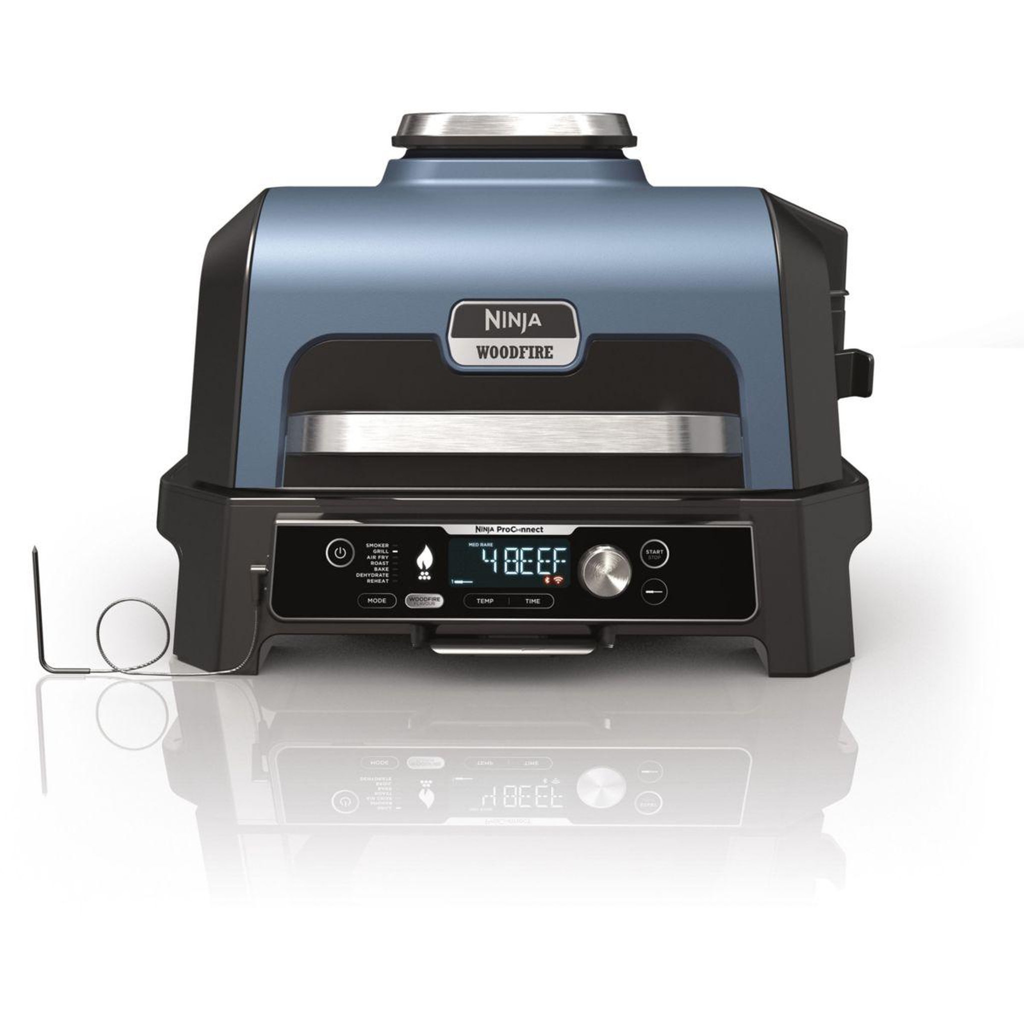 NINJA Barbecue électrique OG901EU Woodfire pro connect à poser, 44.5x26.5 cm