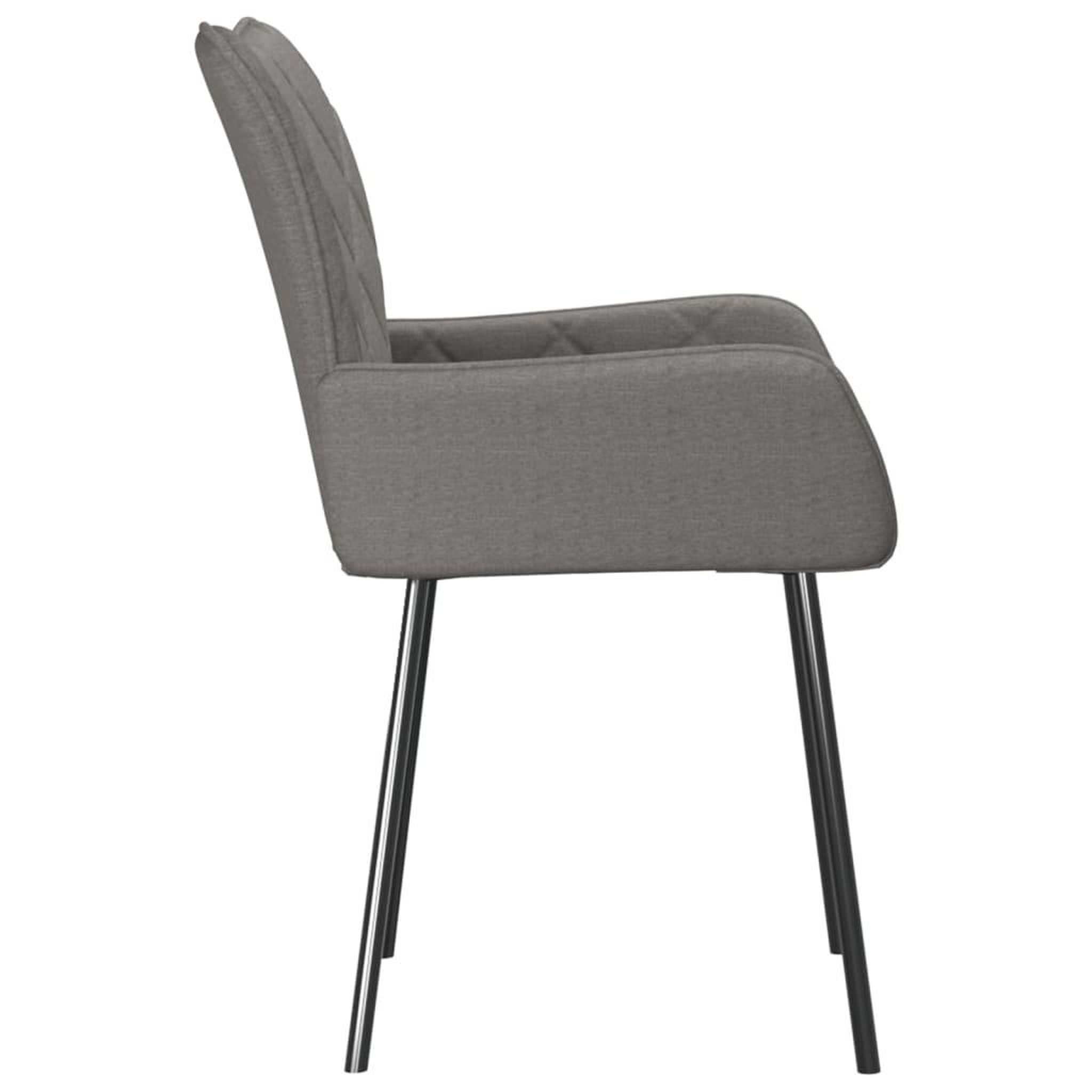 Voir la diapositive 5 : VIDAXL Chaises a manger lot de 2 gris clair tissu
