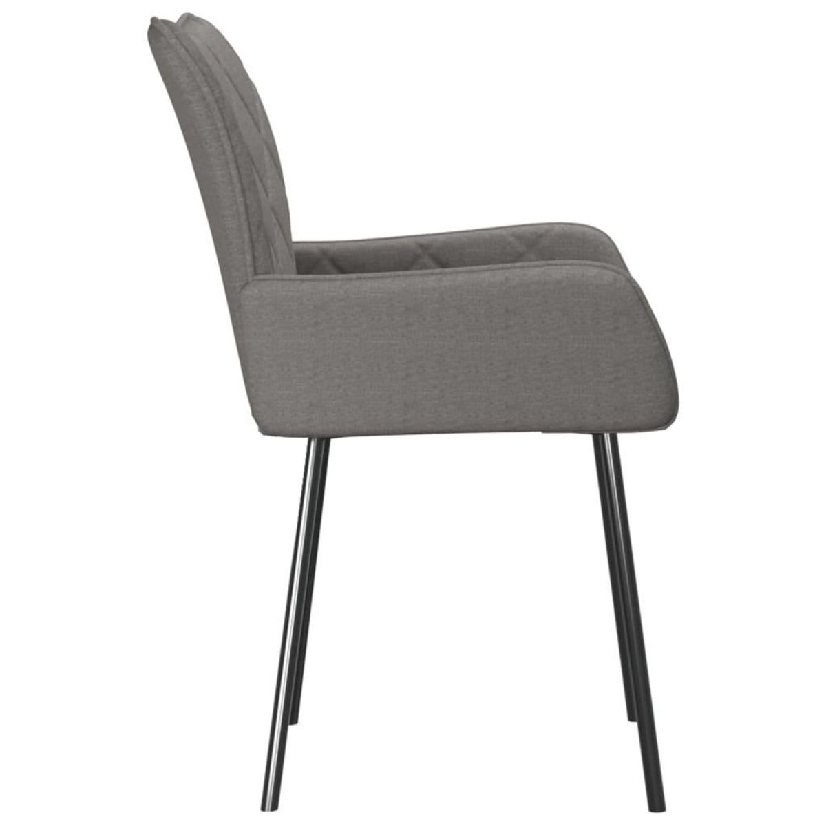VIDAXL Chaises a manger lot de 2 gris clair tissu