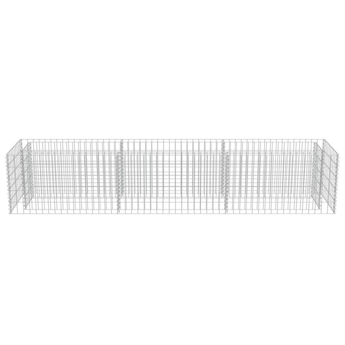 VIDAXL Lit sureleve a gabion Acier galvanise 270x50x50 cm