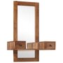 VIDAXL Miroir cosmetique avec 2 tiroirs Bois solide de Sesham