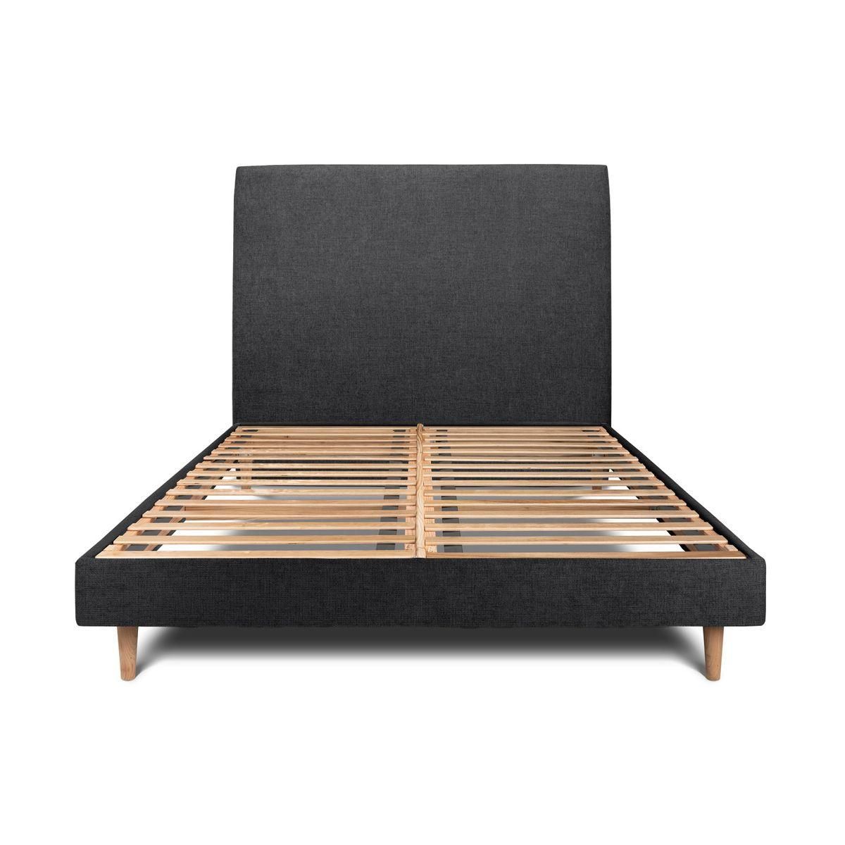 Sommeil de Plomb Lit avec tête de lit tapissier tissu et sommier kit - Hauteur totale : 29cm