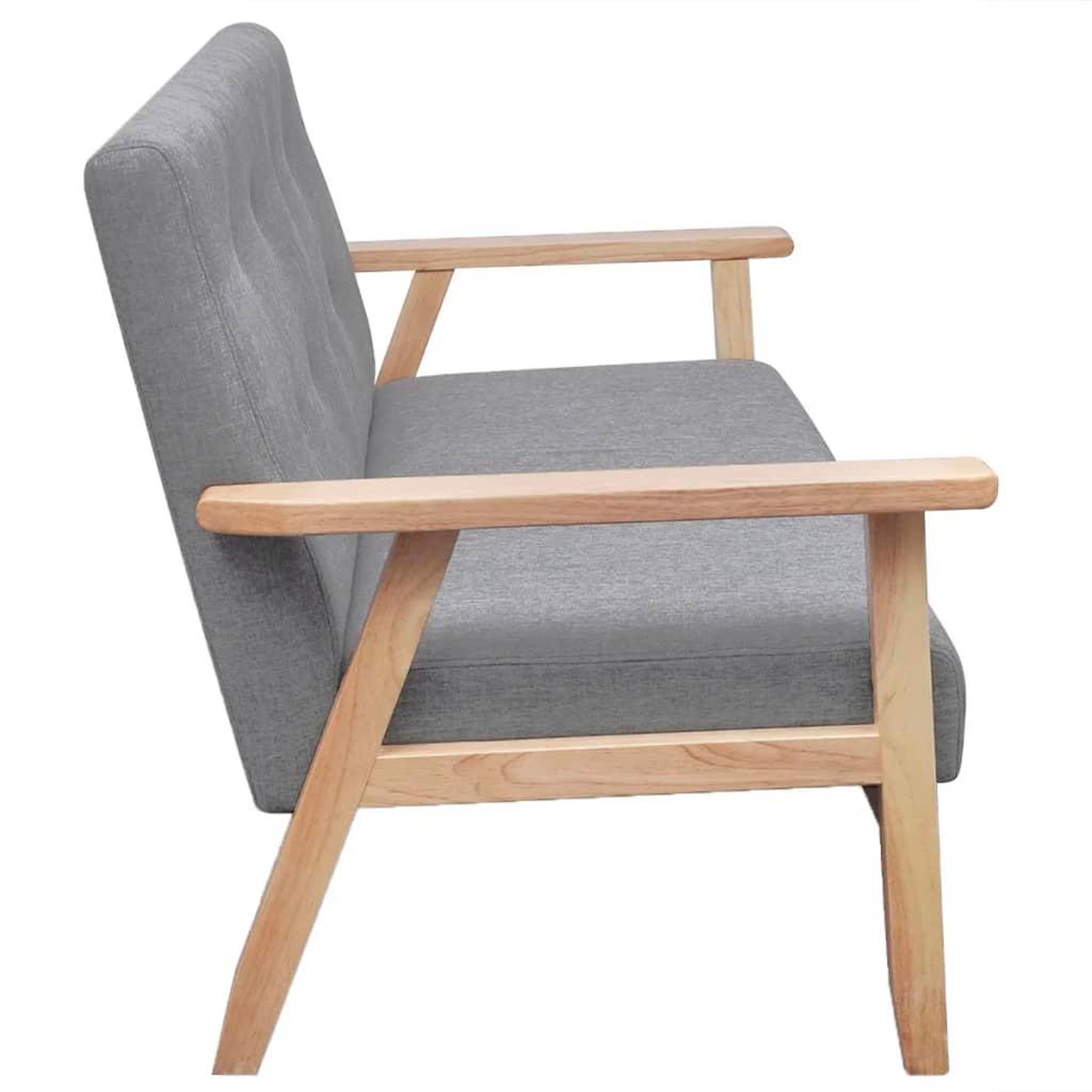 Voir la diapositive 3 : VIDAXL Canape a 2 places Tissu Gris clair