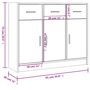Voir la diapositive 6 : VIDAXL Buffet noir 91x28x75 cm bois d'ingenierie