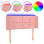 Voir la diapositive 2 : VIDAXL Tete de lit a LED Rose 83x16x78/88 cm Velours